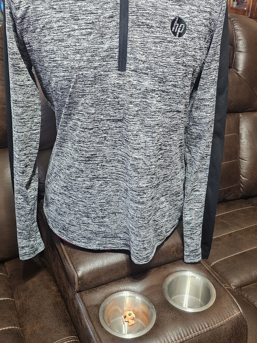 HP Unisex  Heathered Gray Quarter-Zip Sweater